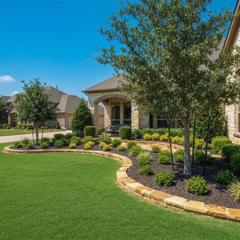 Beautiful landscaped yard